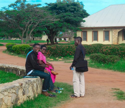 Students interacting
